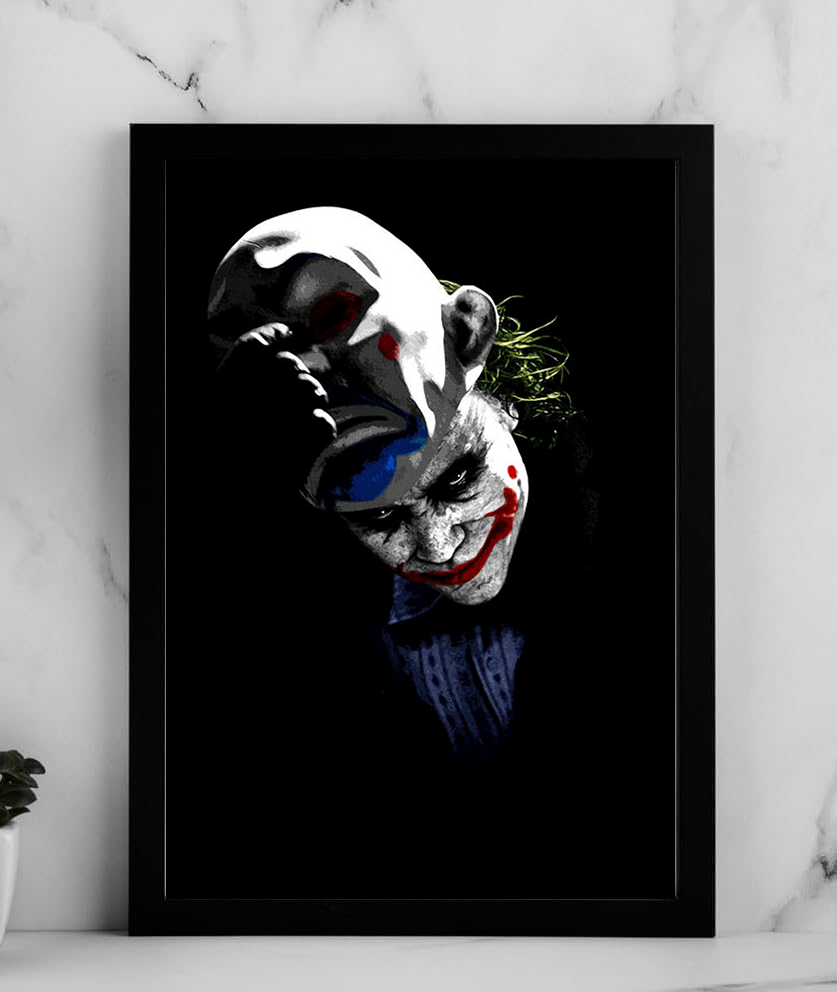 Joker Under the Mask – A4 Framed & Frameless