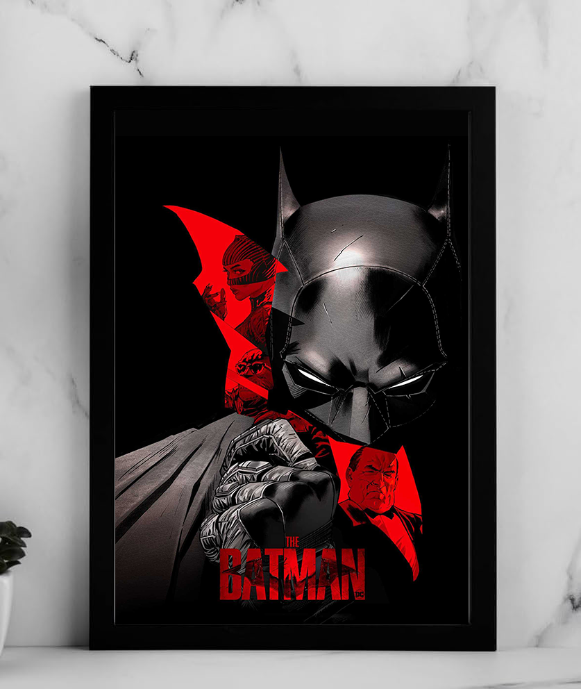 Batman with Batarang A4 Wall Poster Framed & Frameless – Dark Knight Art
