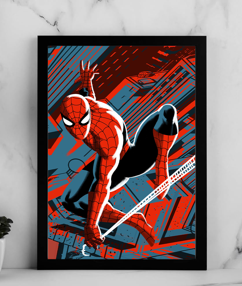 Spiderman Pop Art A4 Wall Poster Framed & Frameless – Marvel Wall Art