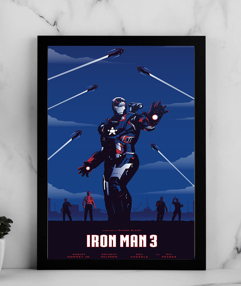 Iron Man Trilogy Collector A4 Wall Poster Framed & Frameless – Marvel Wall Art
