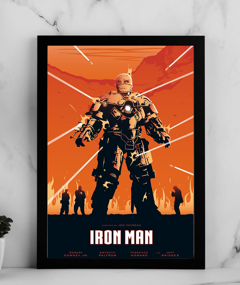 Iron Man Trilogy Collector A4 Wall Poster Framed & Frameless – Marvel Wall Art