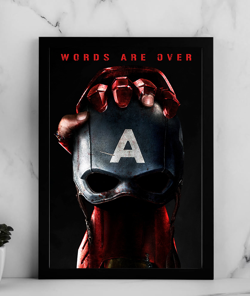 Iron Man vs Captain America – Civil War A4 Wall Poster Framed & Frameless