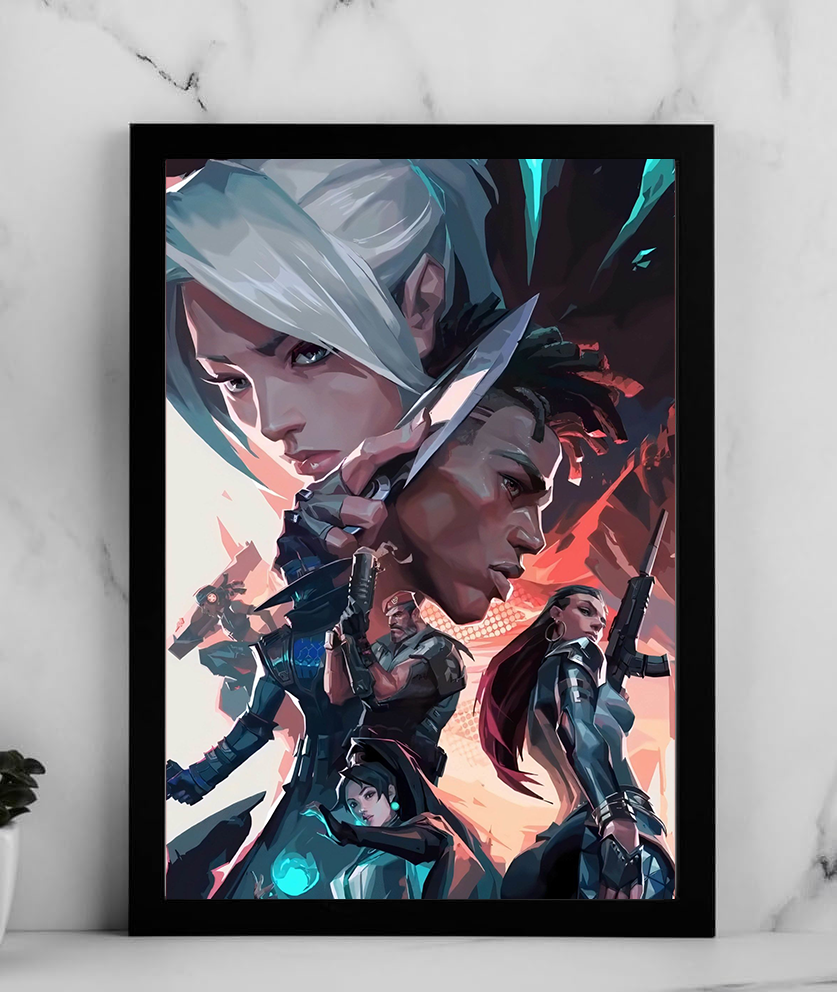 Valorant Agent Poster – Framed & Frameless A4 Wall Decor