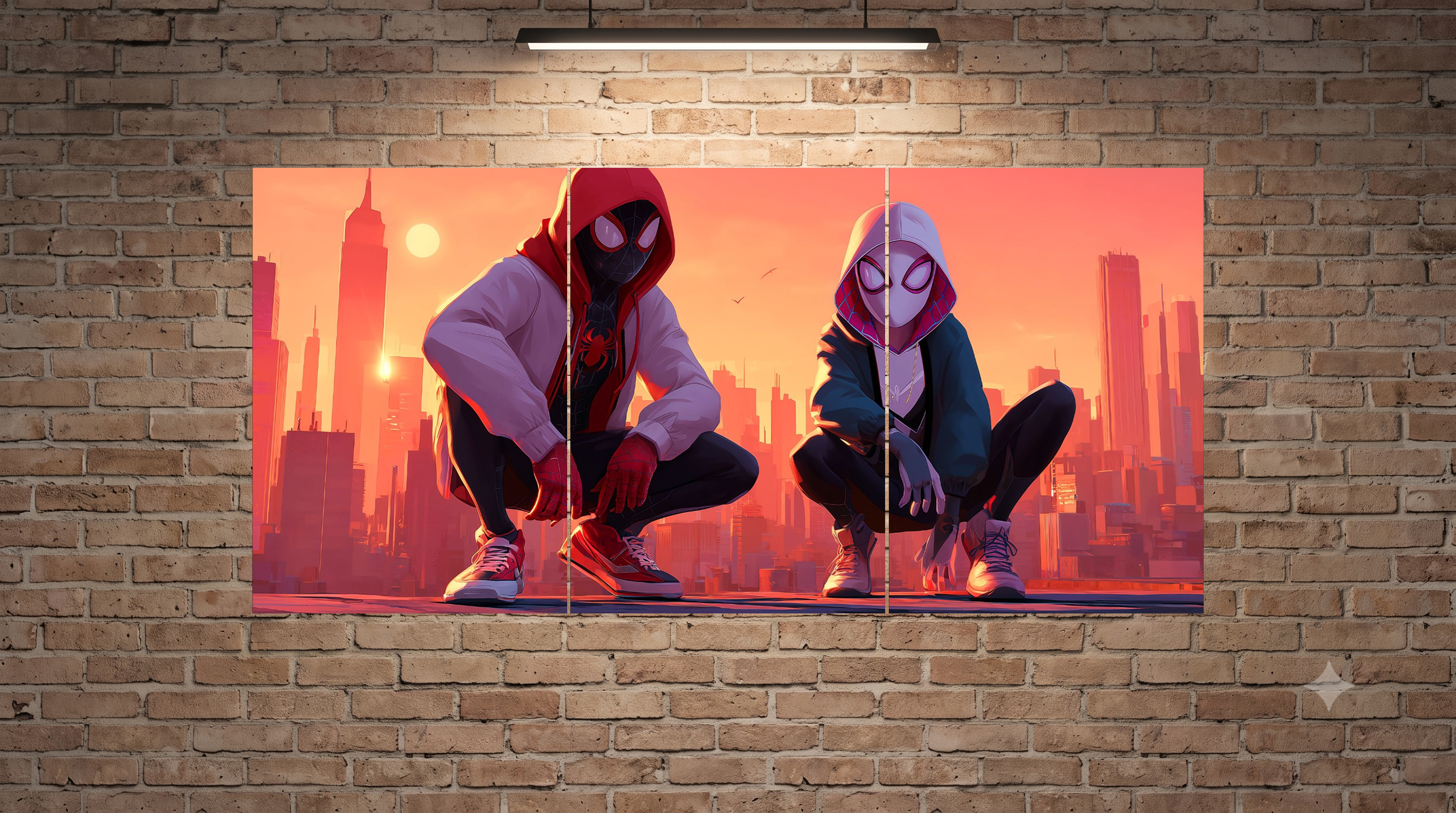 Miles & Gwen Sunset City Split Wall Poster