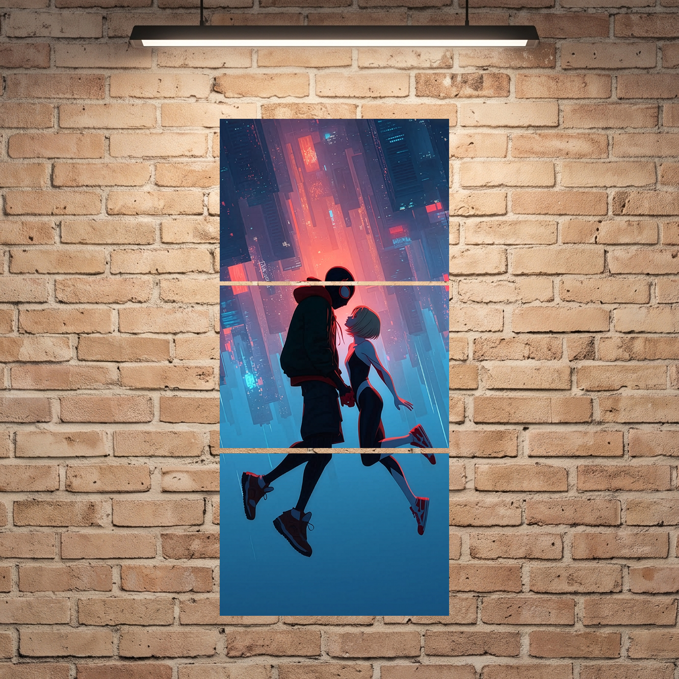 Spider-Man: Miles Morales – Neon City Rain Poster Split Wall Poster