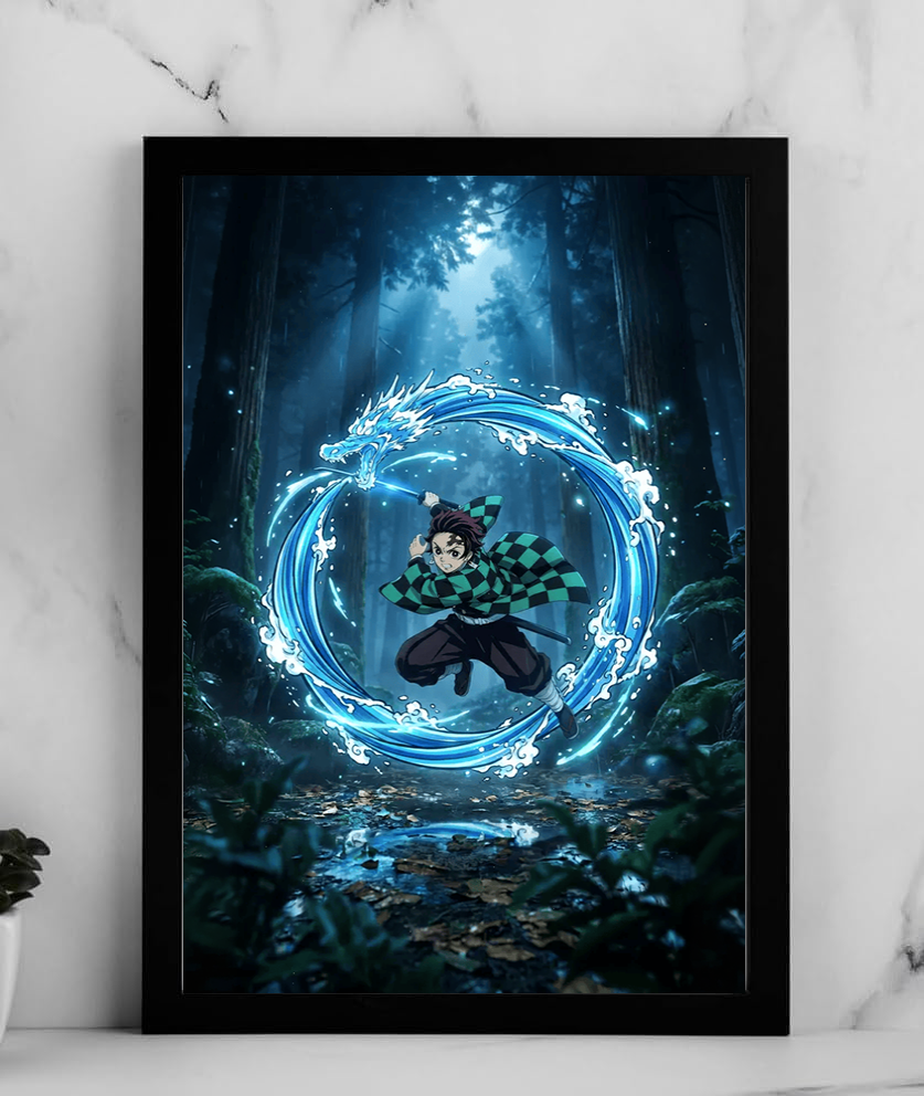 Tanjiro – Water Breathing Forest Poster
