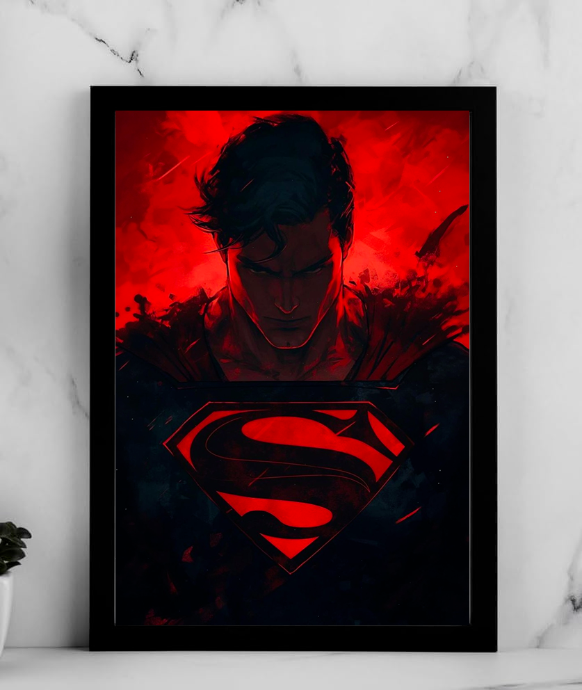 Superman – Red Rage Dark Art Poster