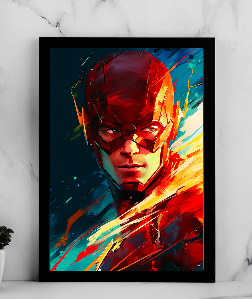 The Flash – Brushstroke Portrait Poster