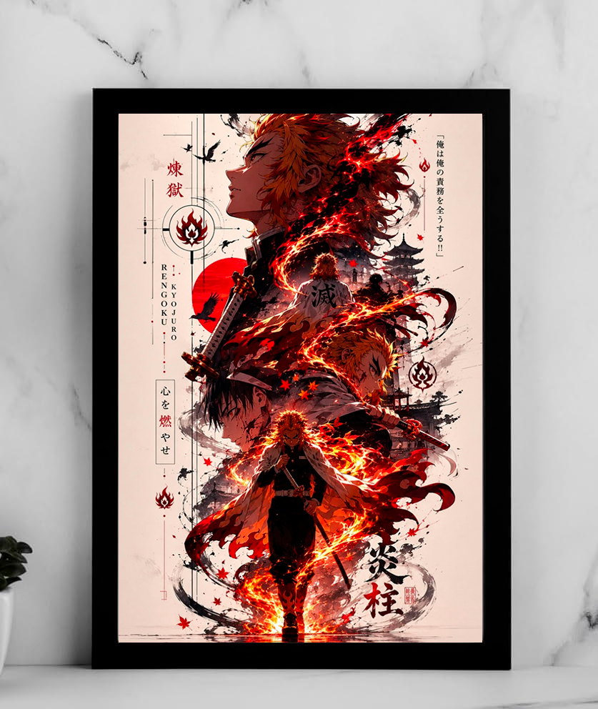 Rengoku Kyojuro Flame Hashira Poster