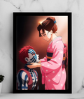 Akaza and Daki Tender Moment Poster