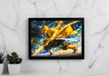 Zenitsu Thunderclap Battle Scene Poster