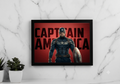 Captain America Bold Red Poster
