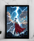 Thor Mjolnir Lightning Strike Poster