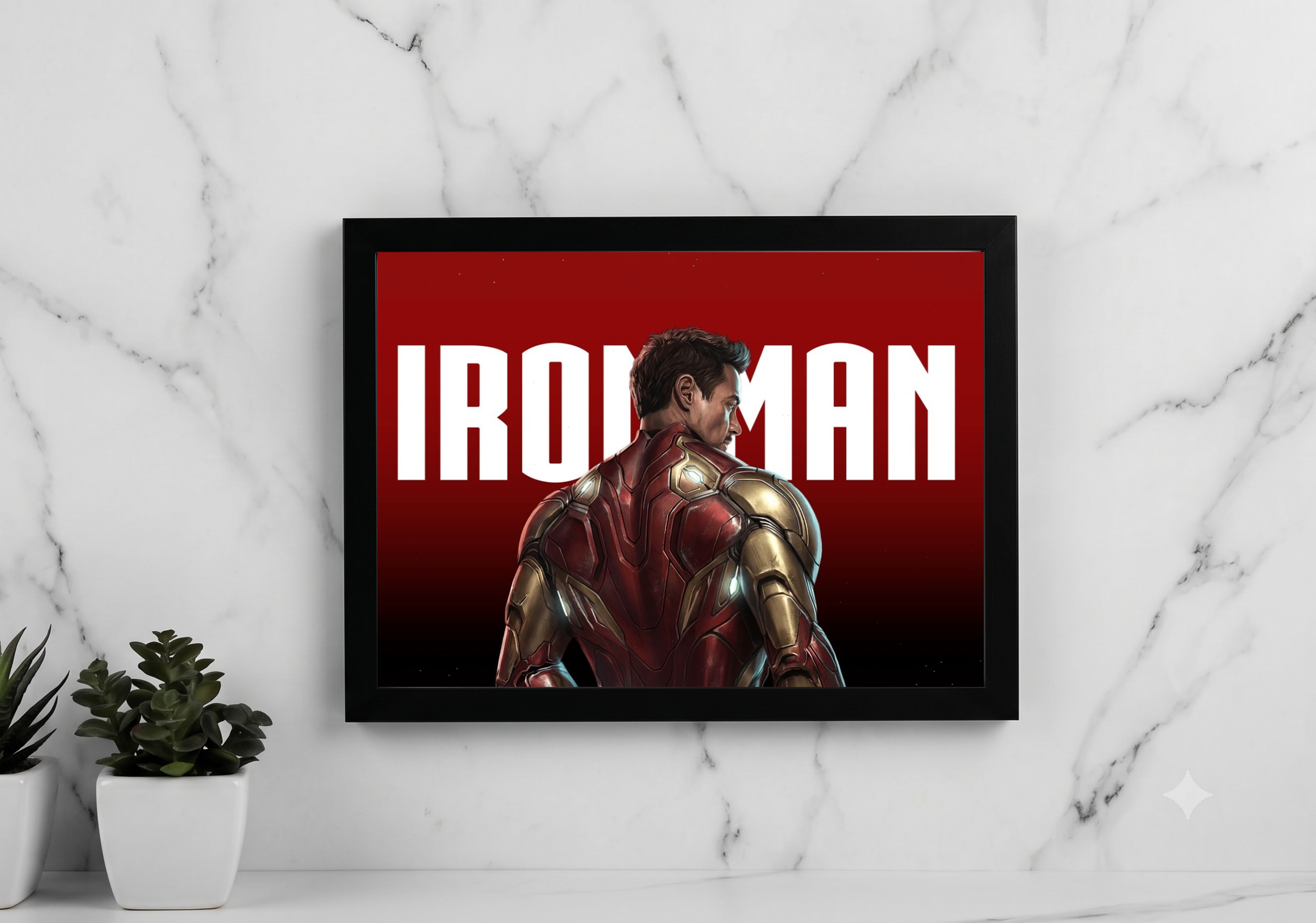 Iron Man Bold Red Typography Poster