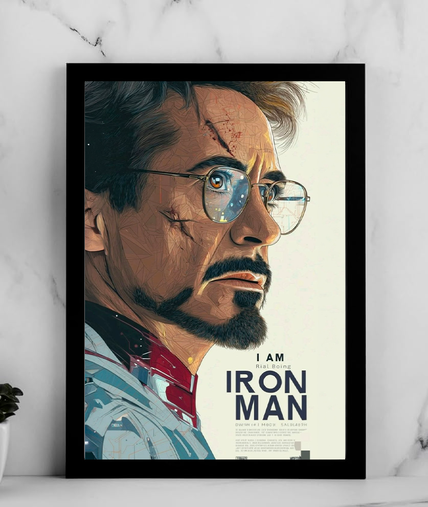 Tony Stark I Am Iron Man Portrait Poster