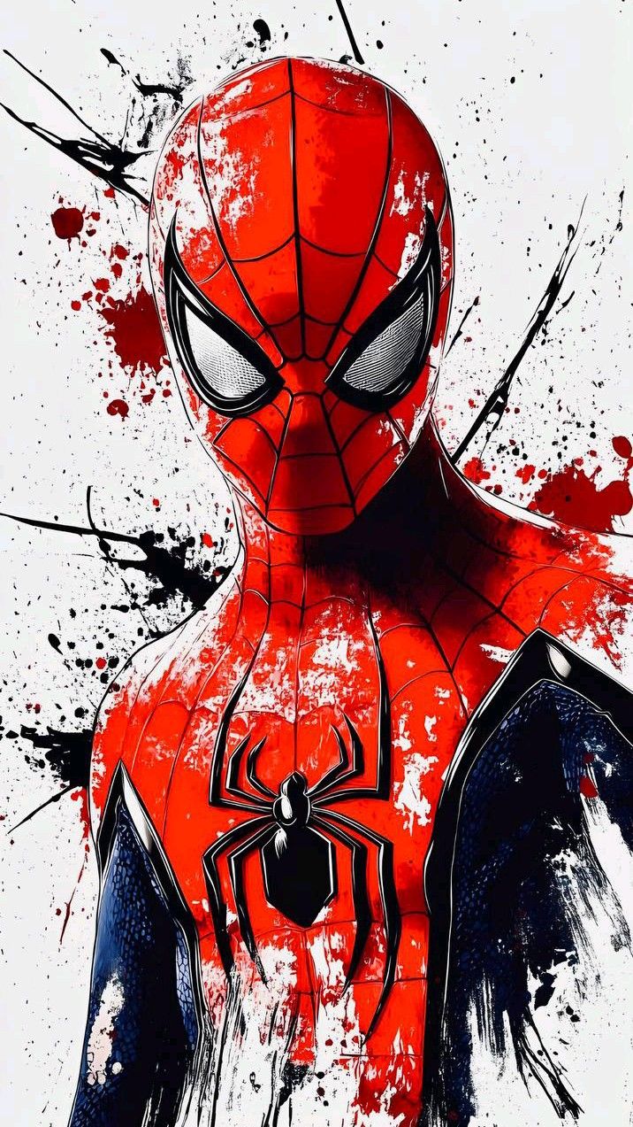 Spiderman Abstract A4 Wall Poster Framed & Frameless – Marvel Wall Art