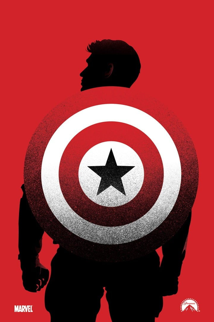 Captain America with Shield A4 Wall Poster Framed & Frameless – Marvel Wall Art